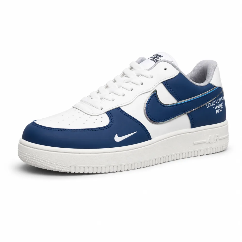 Air Force 1 Low x Louis Vuitton Style Blue White Sneaker