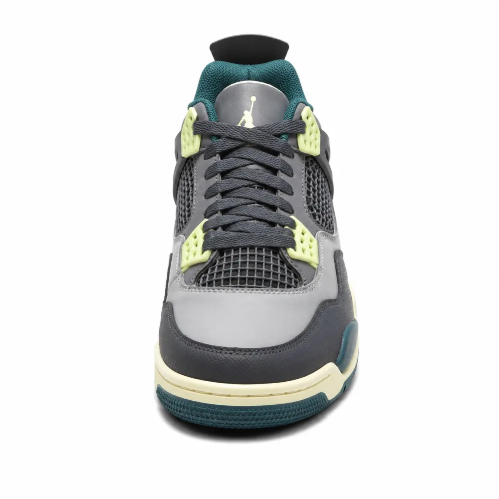 Jordan 4 Retro Style Grey Teal Sneaker