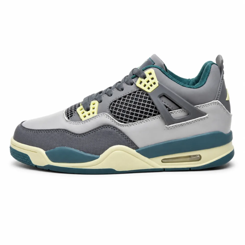 Jordan 4 Retro Style Grey Teal Sneaker